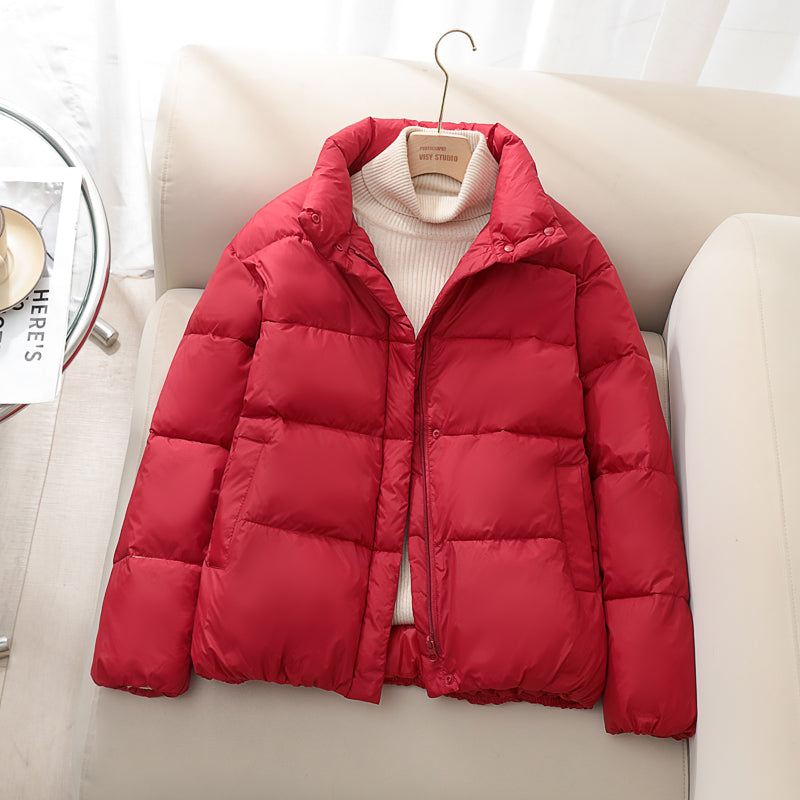 Damen Steppjacke Kurz – Warme Pufferjacke im Trendigen Oversize Look