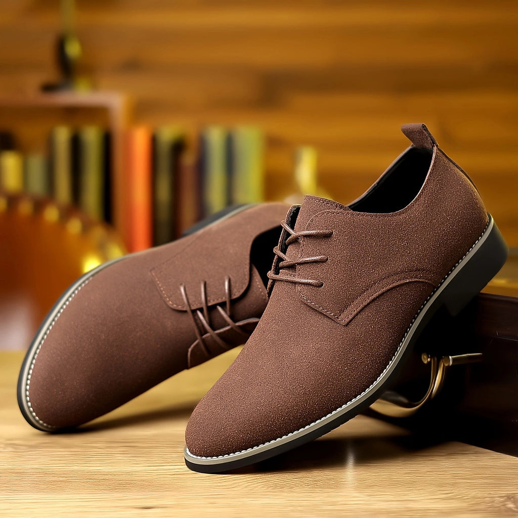 Men's Suede Shoes Plus Size | Elegant Casual Leather Shoes