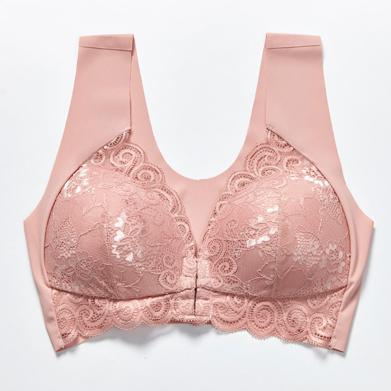 Plus Size Lace Push-Up Bra | Backless with Front Closure
