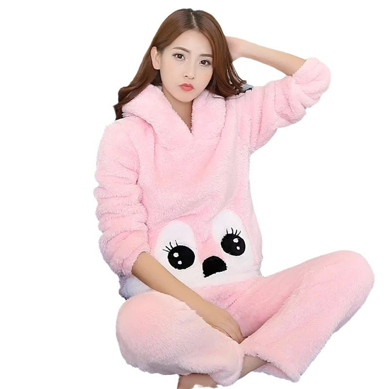 Women's Cuddly Pyjama Set – Warm Loungewear for Home & Outdoors