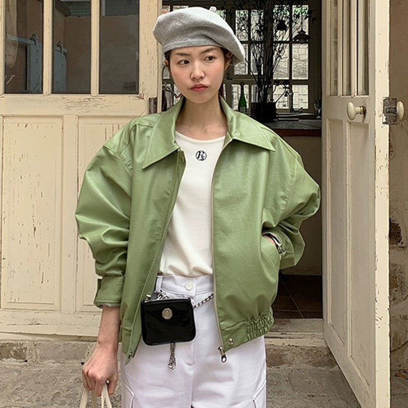 Damen Retro Jacke mit Reißverschluss – Casual & Trendy Look