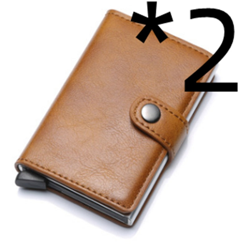 RFID Men's Wallet | Aluminum | Anti-theft Leather Wallet