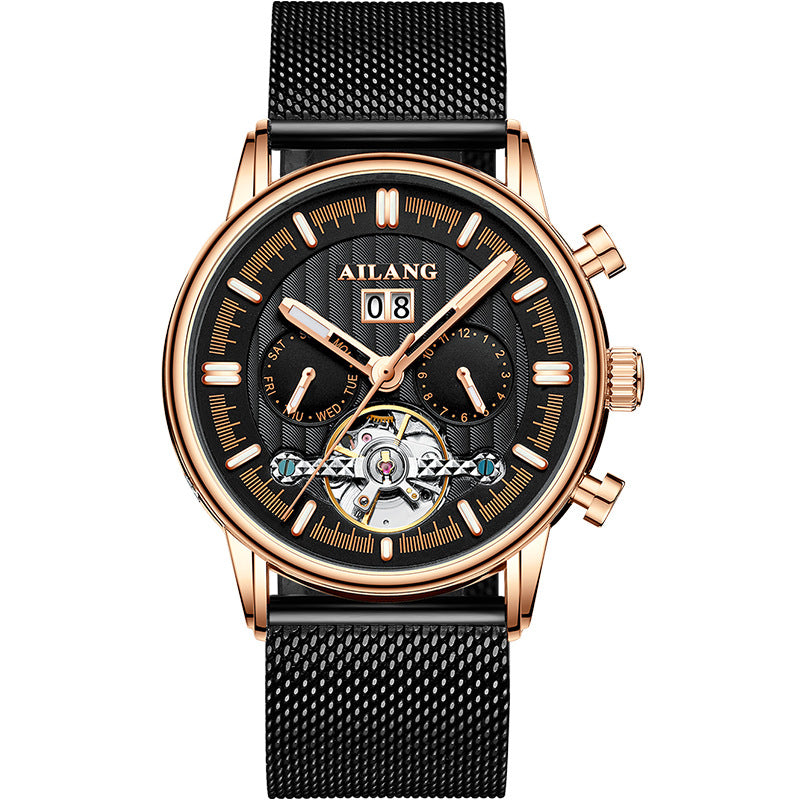 Men's Tourbillon Automatic Watch | Luxury Multifunction Mechanical