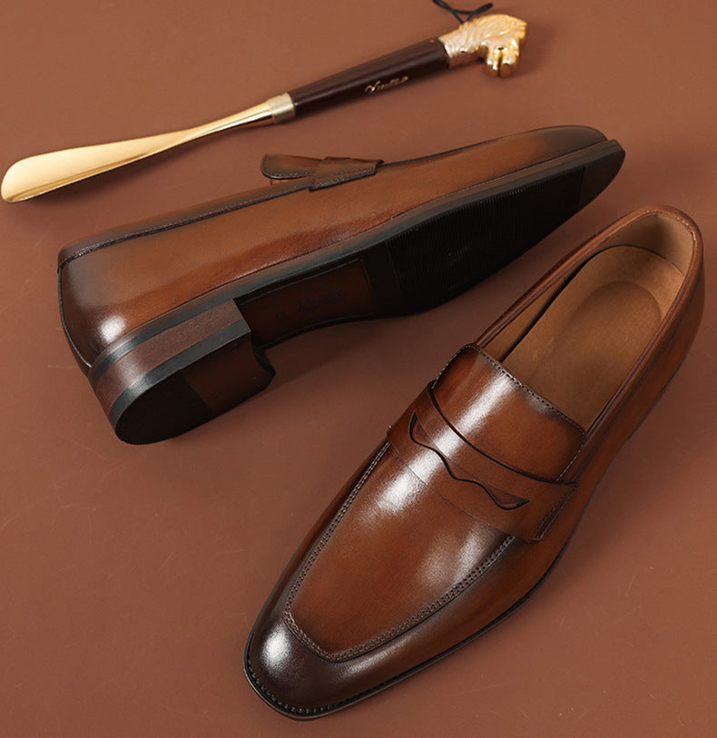 Men's Leather Loafers Business | Cowhide Comfortable Elegant