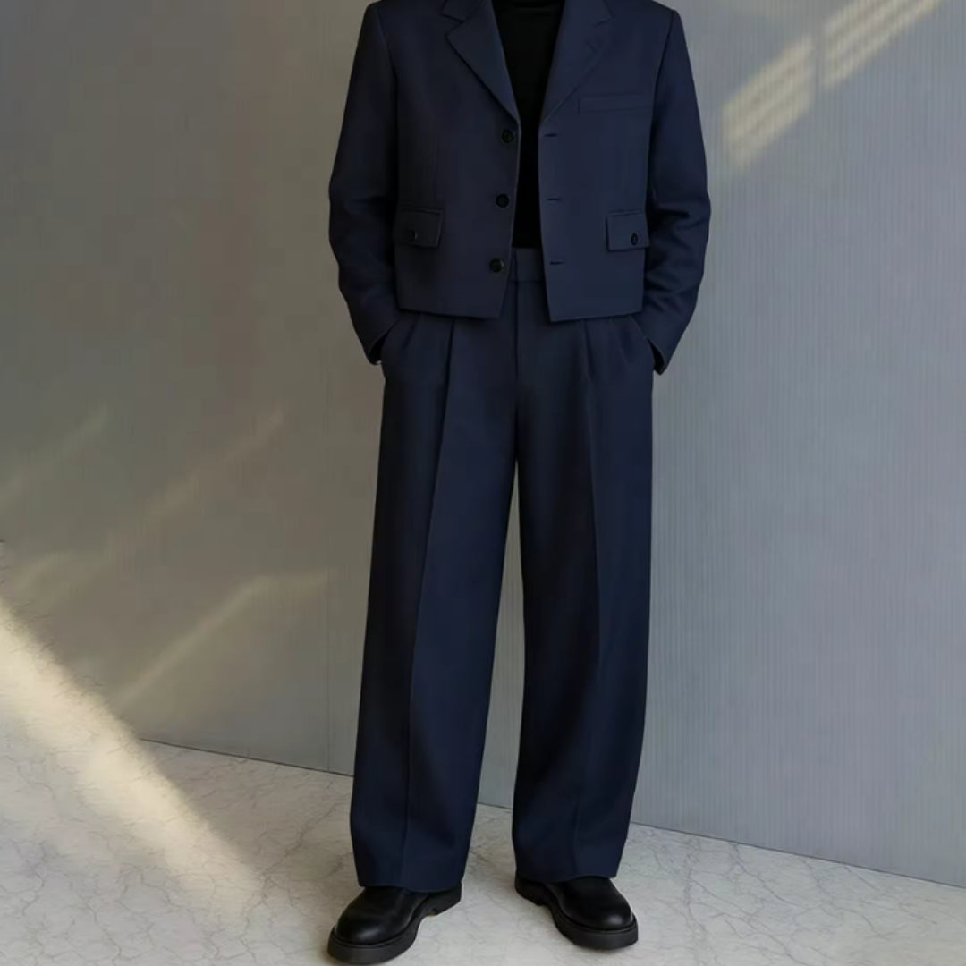 Men's Luxury Two-Piece Suit – Elegant Modern Jacket and Trousers