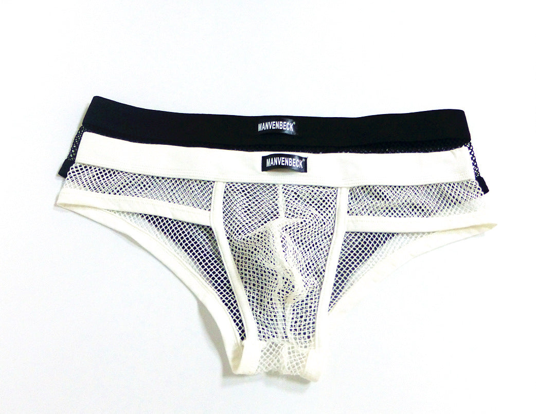 Men's Mesh Briefs Transparent | Low Waist Convex Sexy Underwear