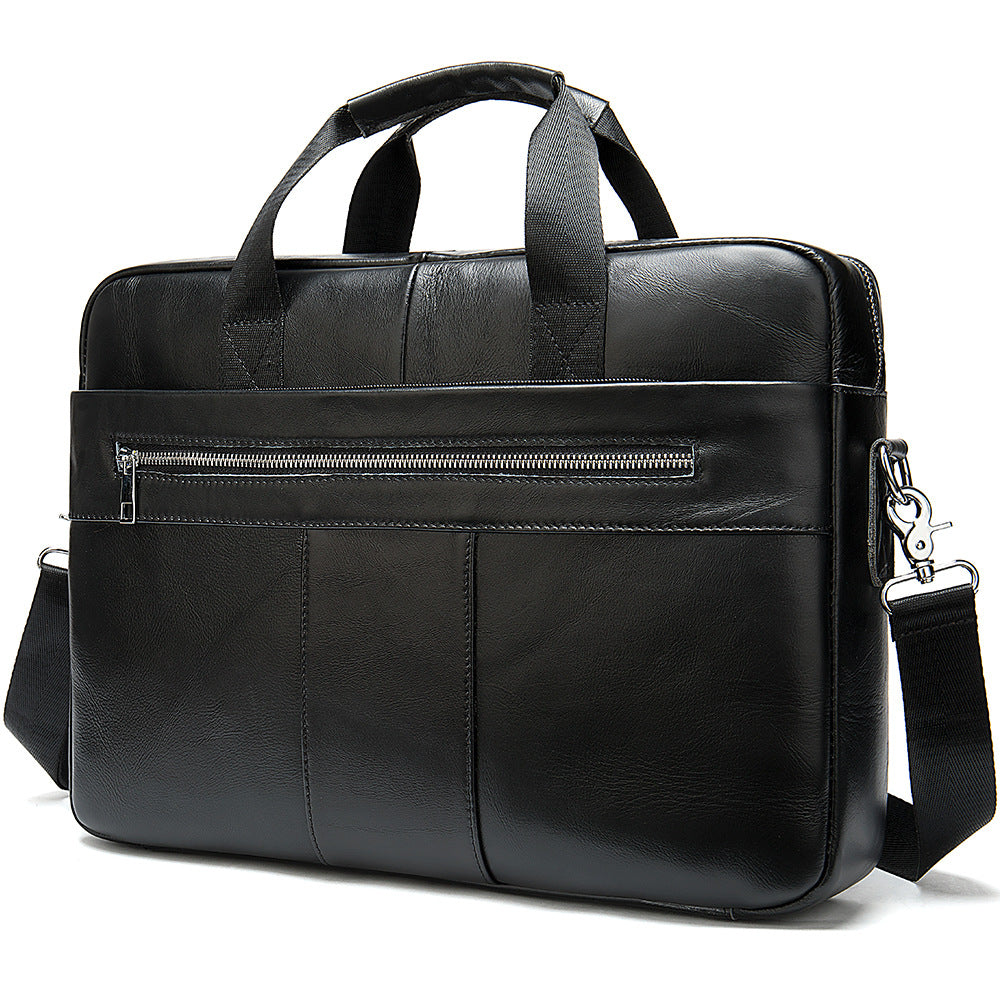 Men's Leather Briefcase Made of Full-Grain Cowhide – Premium Business Bag