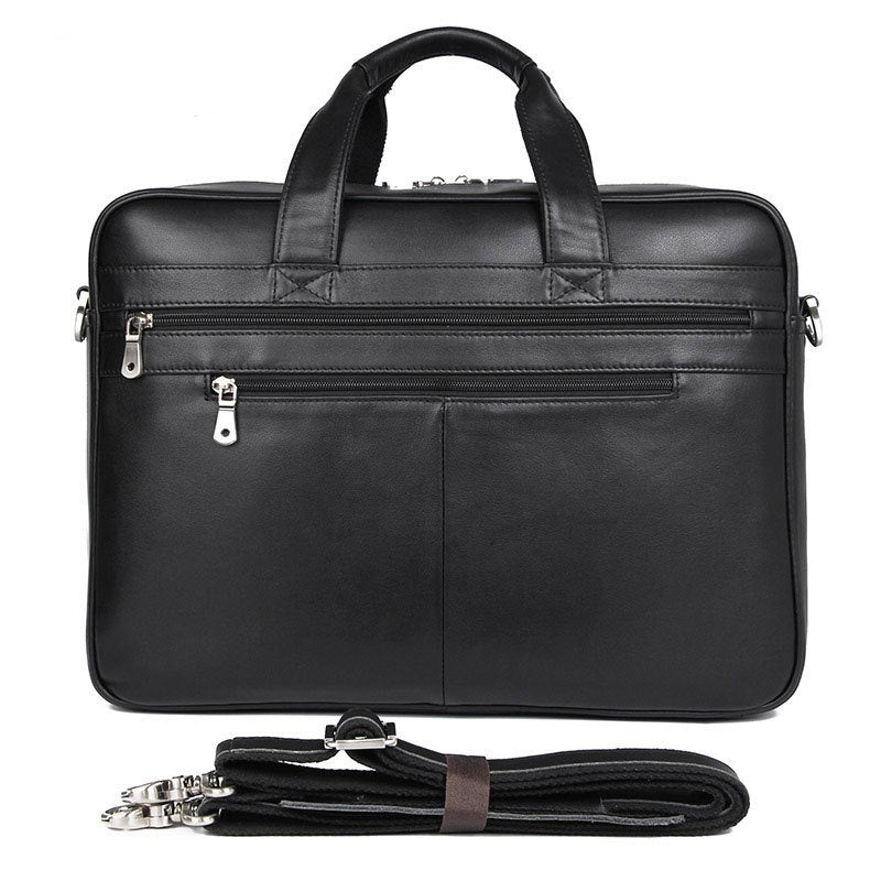 Men's Premium Nappa Leather Briefcase – Genuine Leather Business Laptop Bag