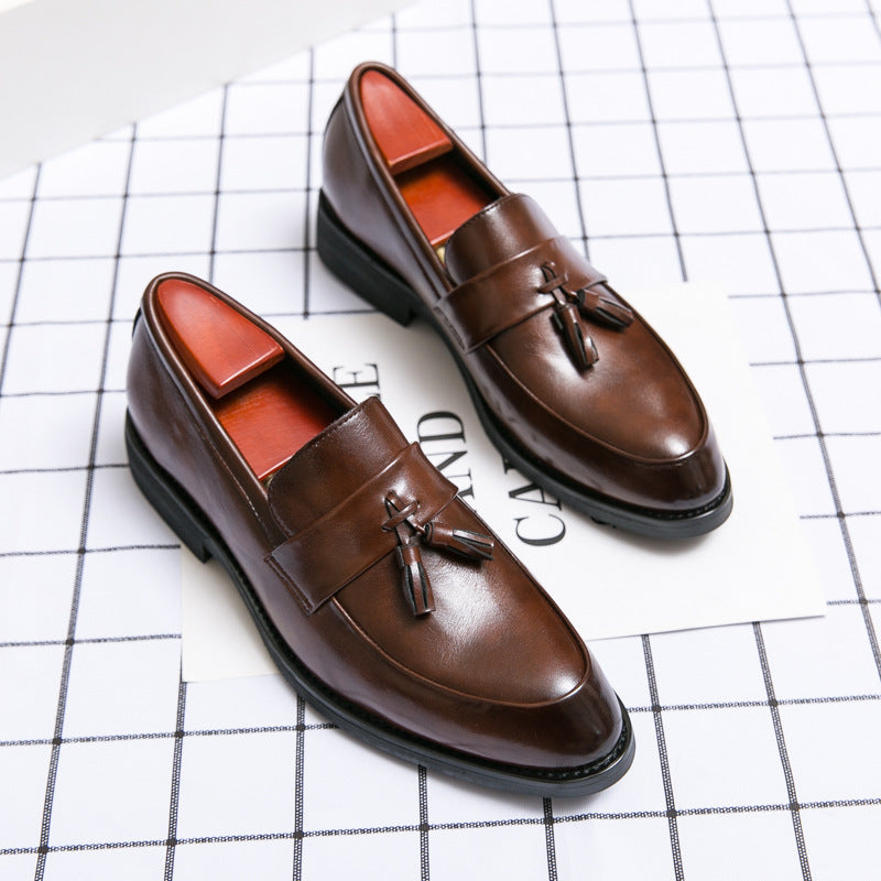 Men's Leather Loafer Tassel | Elegant Business Wedding Shoes