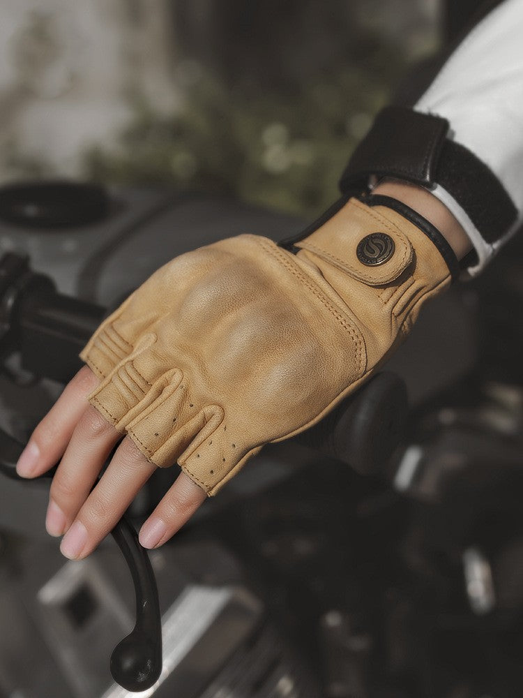 Motorradhandschuhe Ziegenleder dünn rutschfest präzise Herren