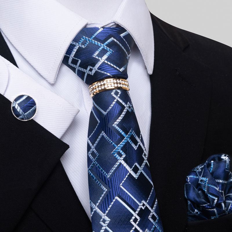 Men's Tie colorful striped floral modern elegant statement