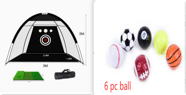 Golf Practice Net Tent with Hitting Cage | Outdoor Training Golf Net Garden