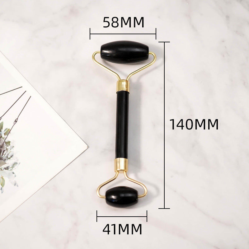 Jade Gesichtsmassageroller | Beauty Face Care Massagegerät für Strahlende Haut
