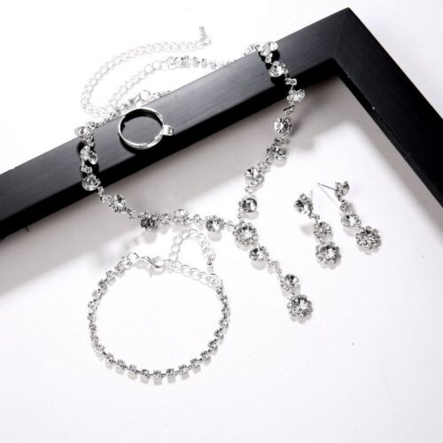 Silver Crystal Tennis Jewelry Set – Elegant Women's Jewelry with African Design