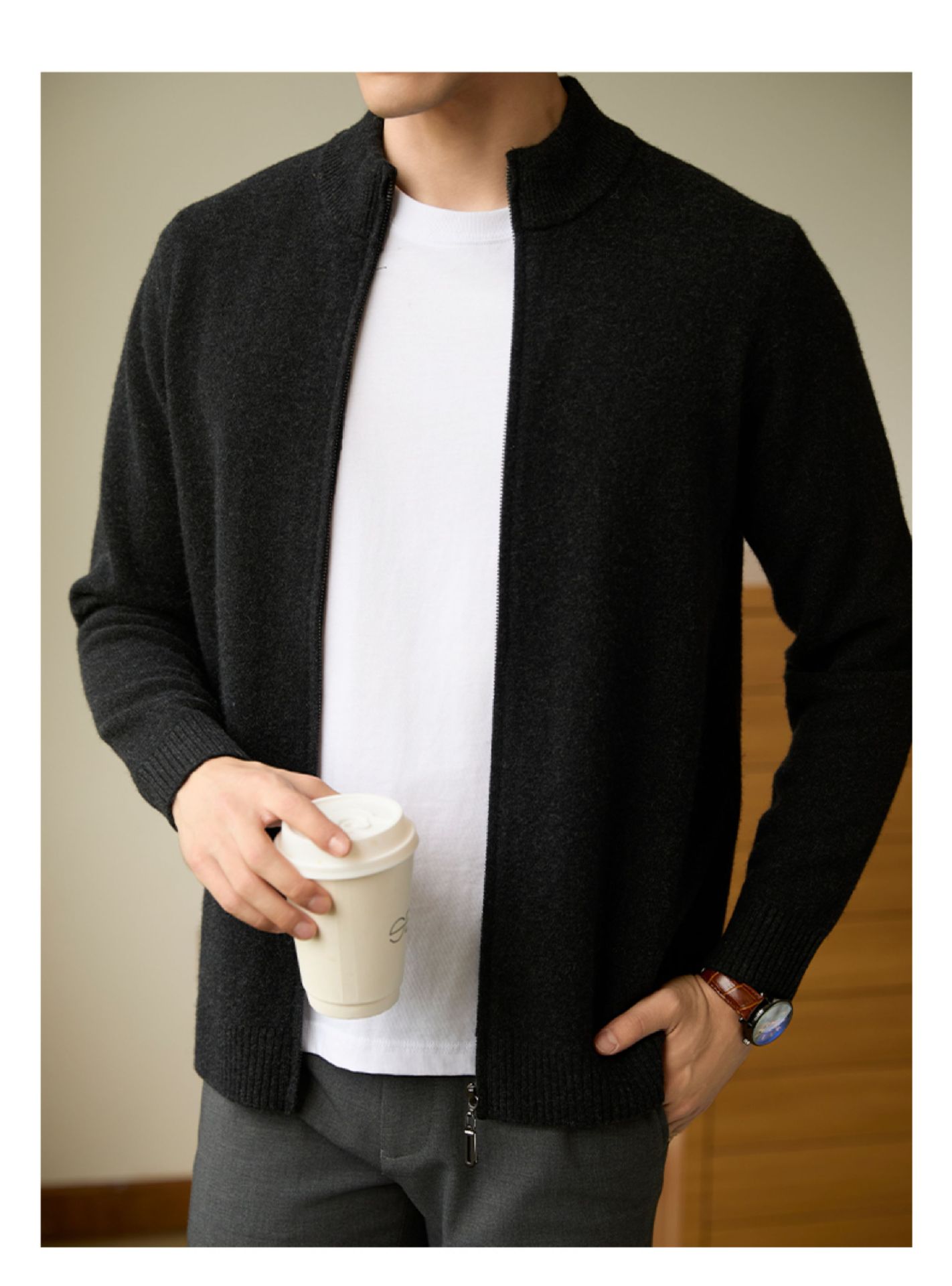 Men's Cardigan Business Casual – Autumn Winter Comfort Jacket