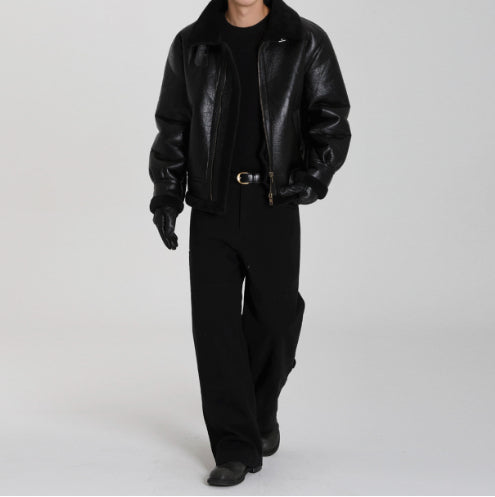 Men's Winter Coat Lambswool - Warm Loose Fit Comfort Coat