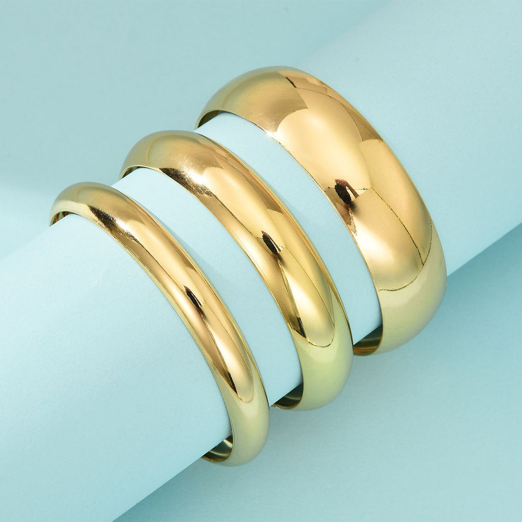 Three-piece Niche-style Geometric Pattern Bracelet Set for Women