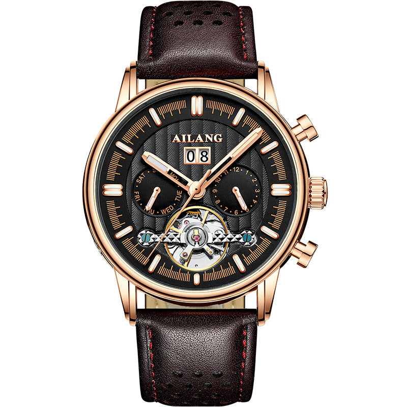 Men's Tourbillon Automatic Watch | Luxury Multifunction Mechanical