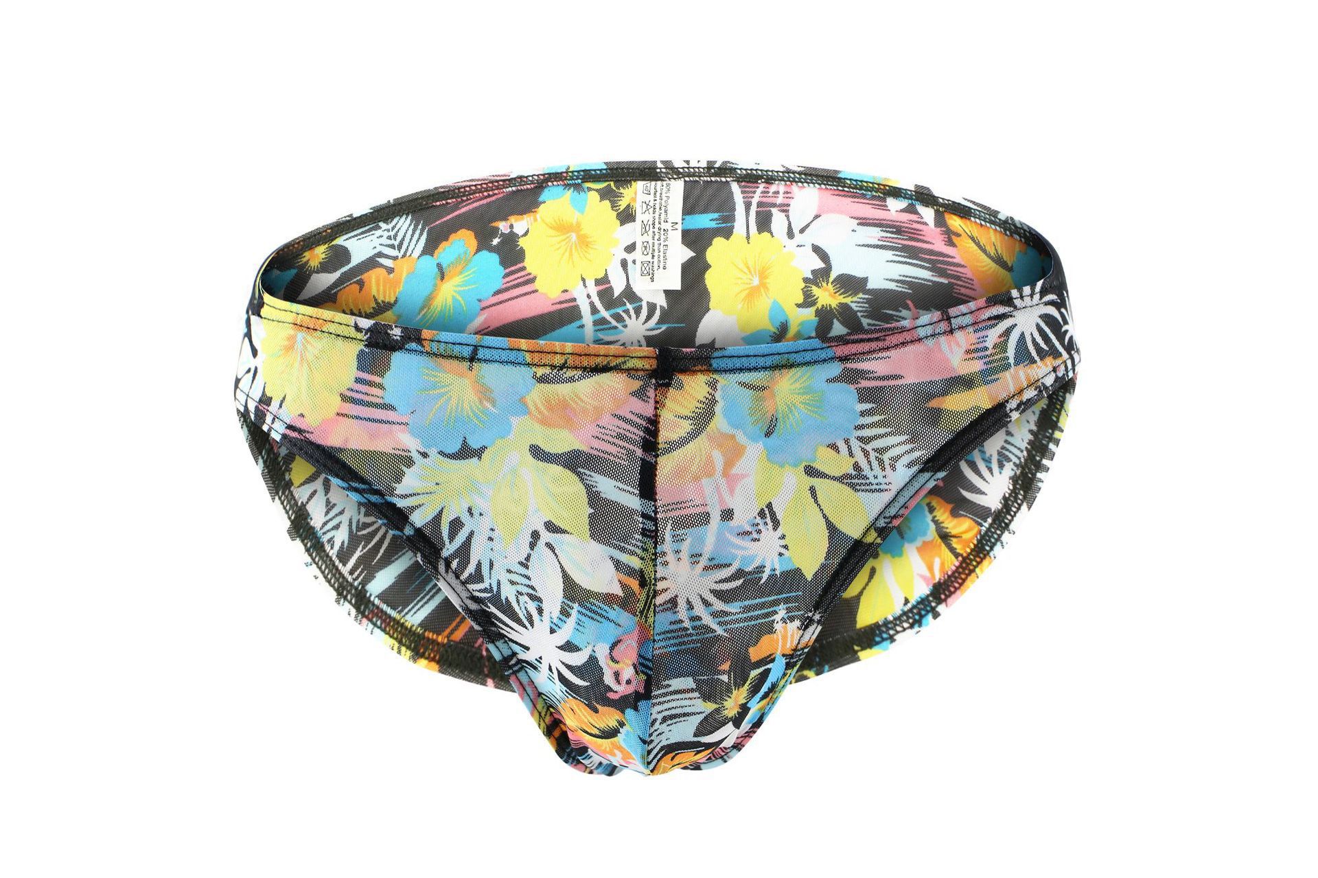 Herren Mesh Slips mit Print – Atmungsaktive Fashion Unterwäsche