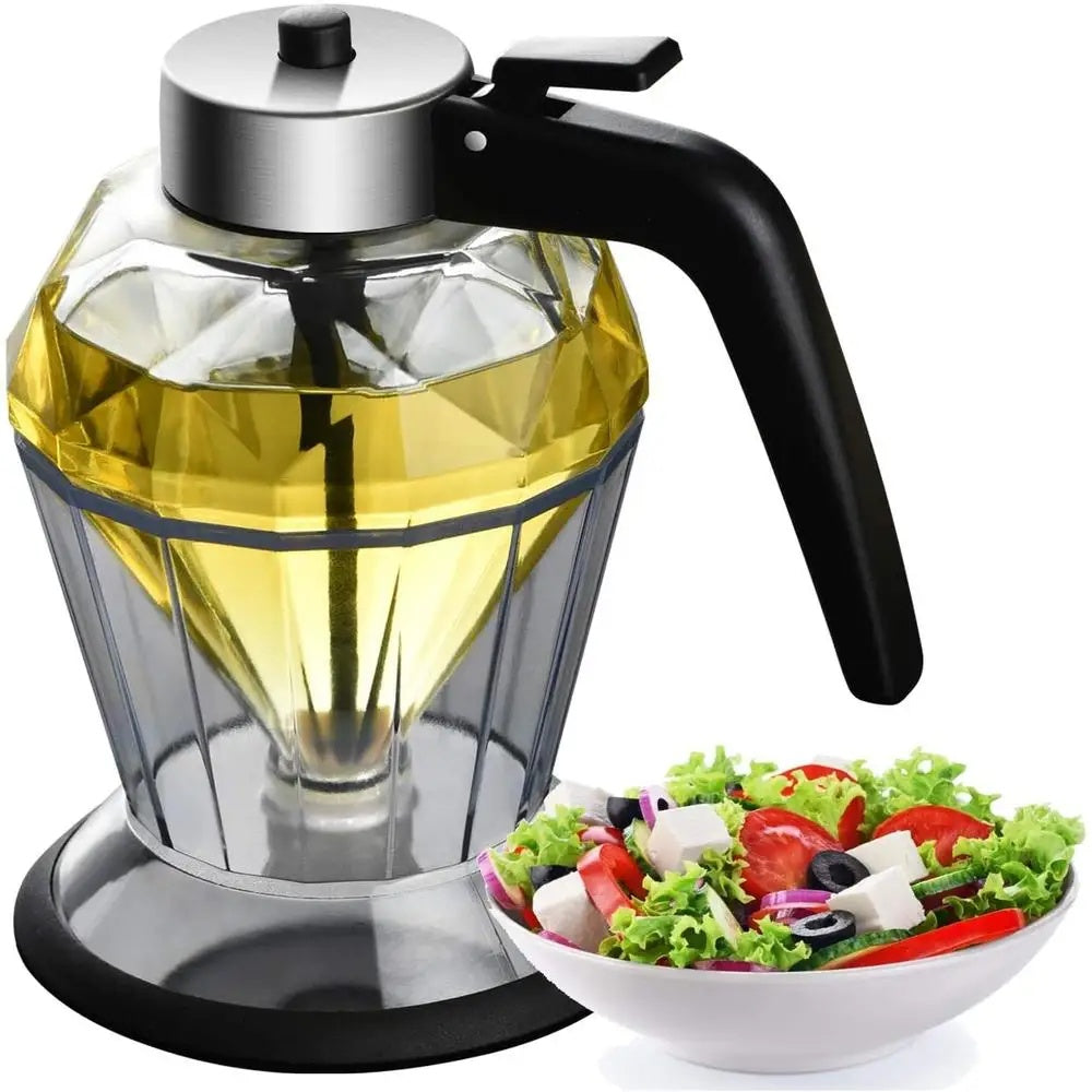 Diamond Oil Dispenser Glass – Elegant Push-Button Oil Bottle Kitchen