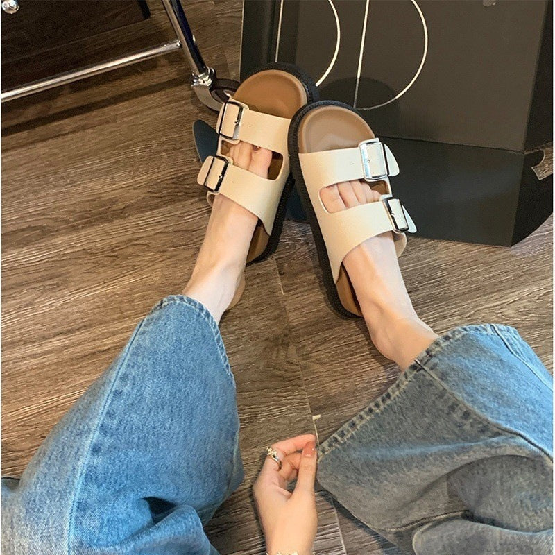 Women's Mules Comfortable Summer Slippers Buckle Lightweight | Comfort