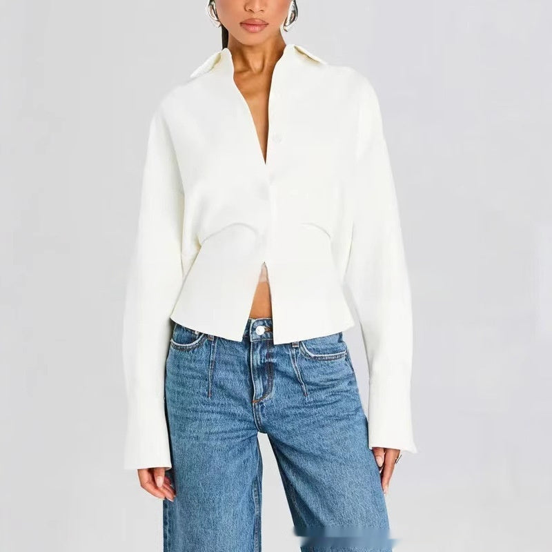 Modische Damenbluse mit asymmetrischem Schnitt – Modern & Elegant