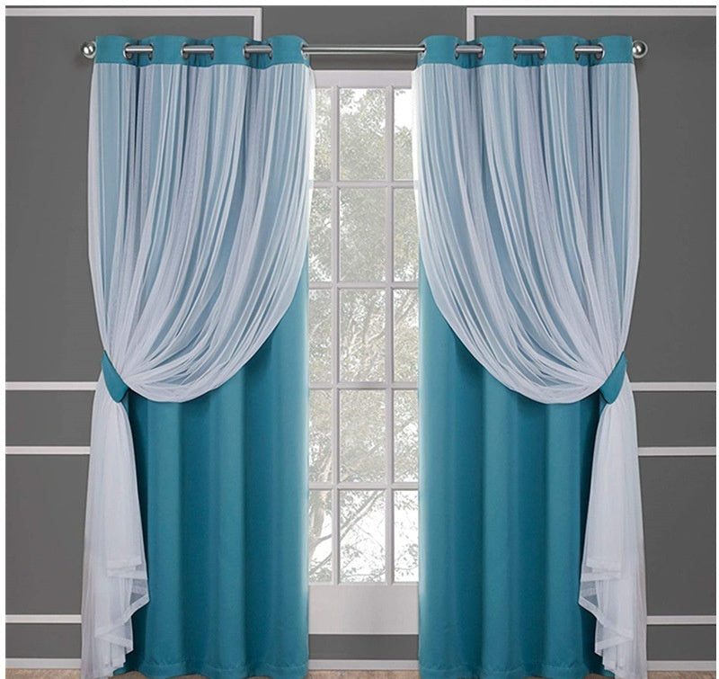 Lace curtain double-layered | sheer blackout elegant