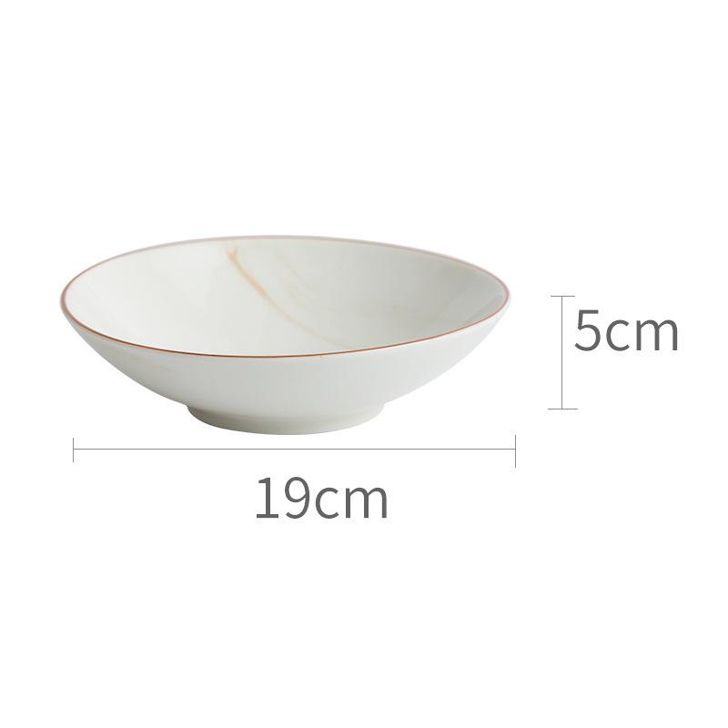 Keramik Schalen Teller Marmor | Elegantes Geschirr Set modern