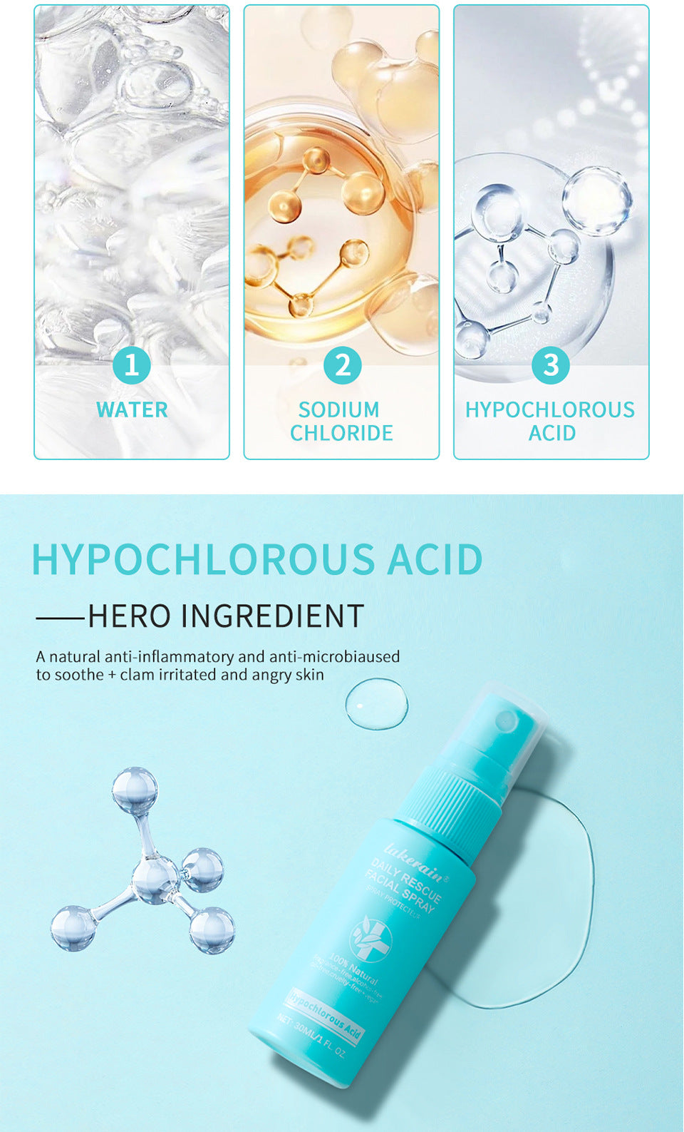 Hypochlorous Facial Spray | Skin-Soothing Care Spray