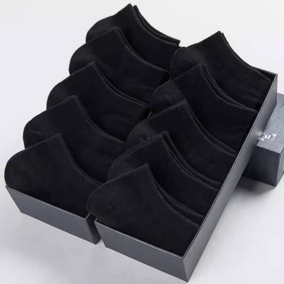 Men's Sneaker Socks Black White Grey | Cotton Basic