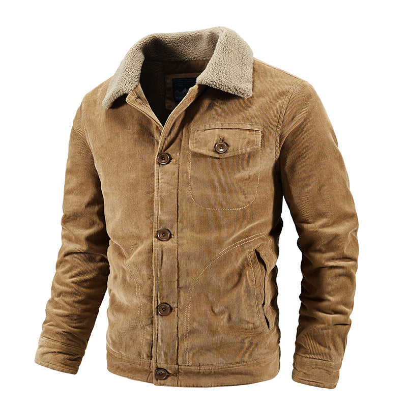Men's Corduroy Jacket Loose Fit – Fashionable Casual Jacket Trend Style