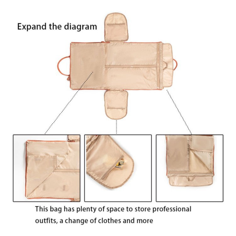 Women's Travel Bag PU Leather Foldable Large Carry-on Elegant