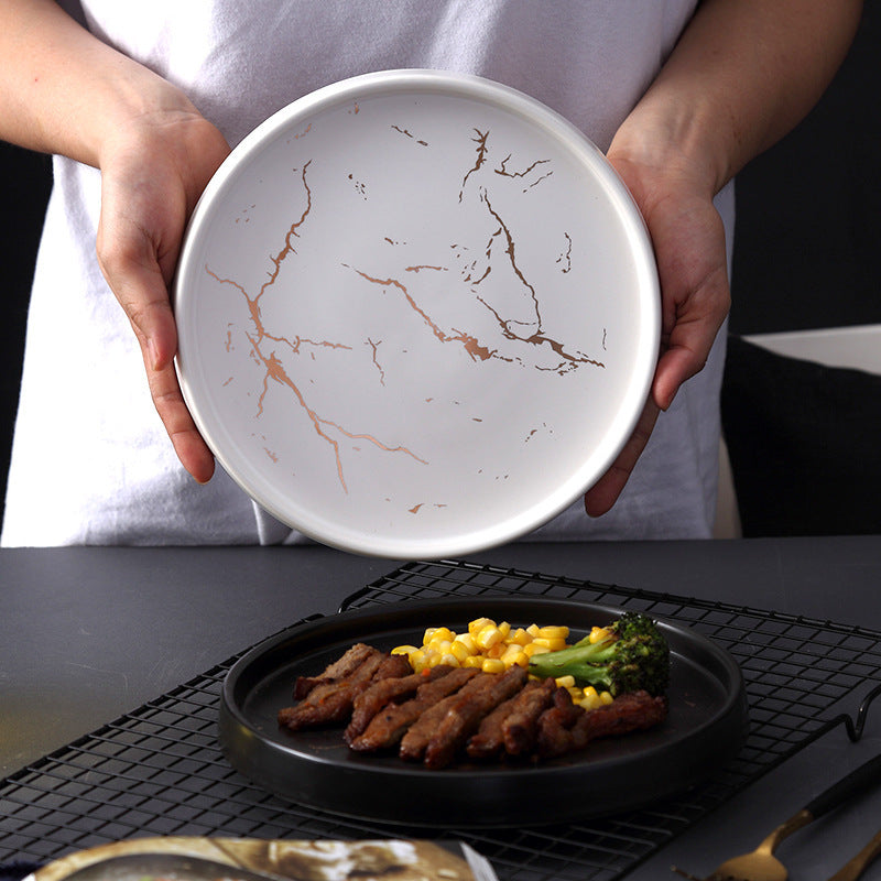 Ceramic Plate Marble | Nordic Design Tableware modern elegant