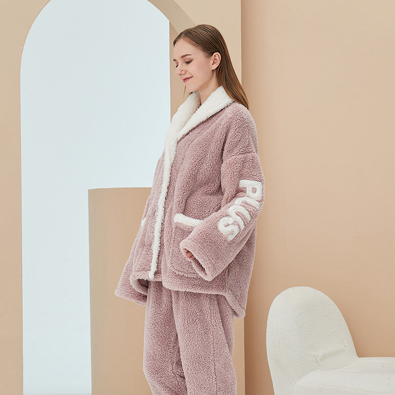 Women's Coral Velvet Pajama Set - Warm, Fluffy & Ultra Comfortable