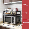 Extendable Microwave Shelf | Adjustable Steel Kitchen Rack