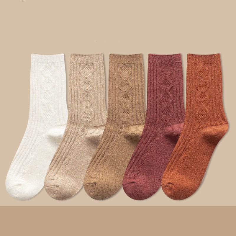 Damen Kaschmir Kniestrümpfe Warm – Dicke Kuschel Langsocken