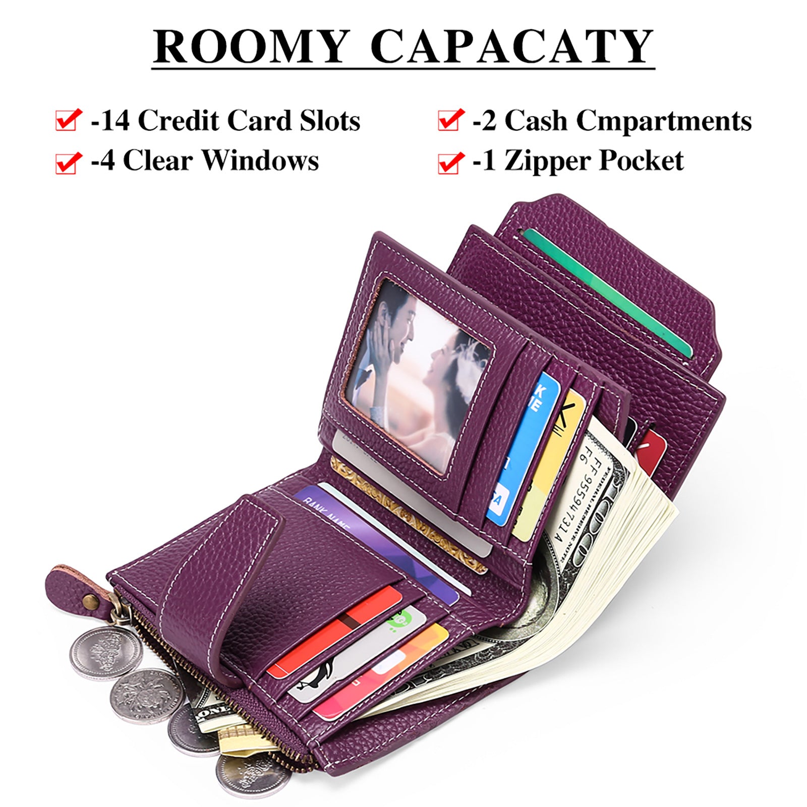 Women's Leather Short Wallet | Premium Genuine Leather Purse