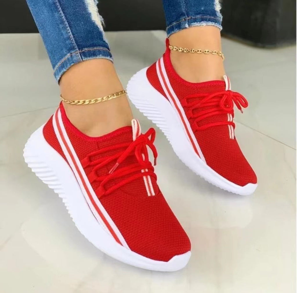 Damen Streifen Sneaker – Sportliche Fashion Freizeit Schuhe