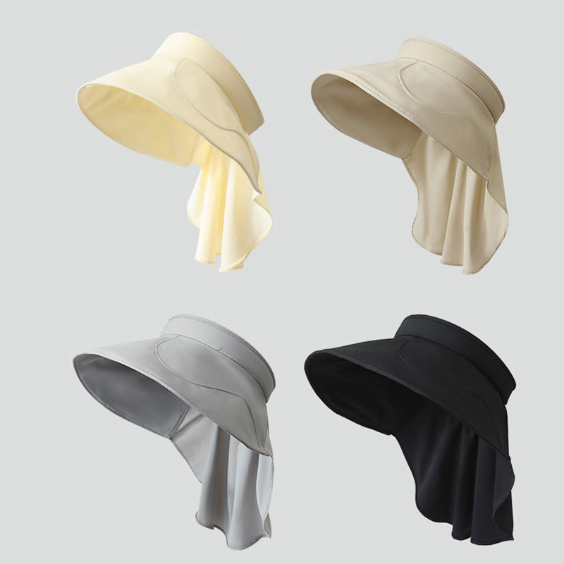 Women's Sun Hat Open with Neck Flap – Wide Brim Summer Hat