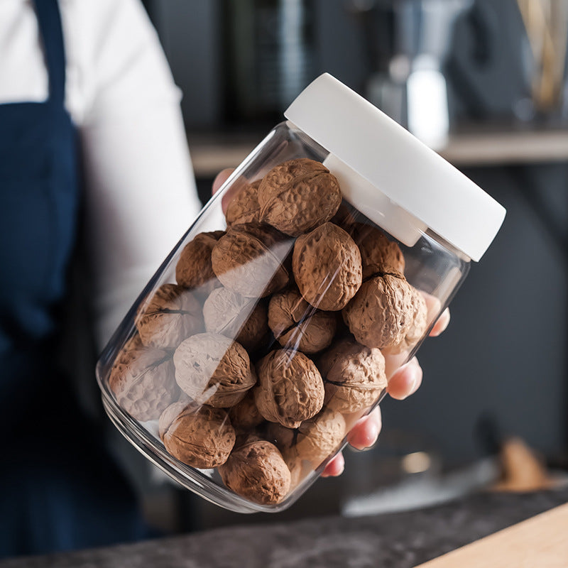 Vacuum Glass Storage Jar | Airtight Canister | Coffee Tea Storage