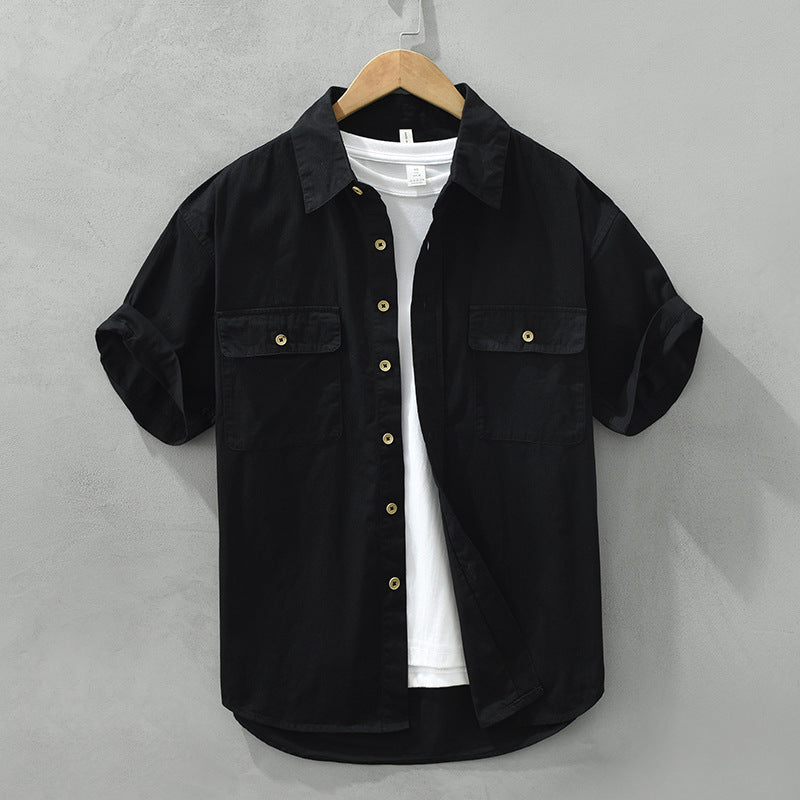 Men's Short Sleeve Shirt Solid Color | Summer Casual Lightweight Breathable