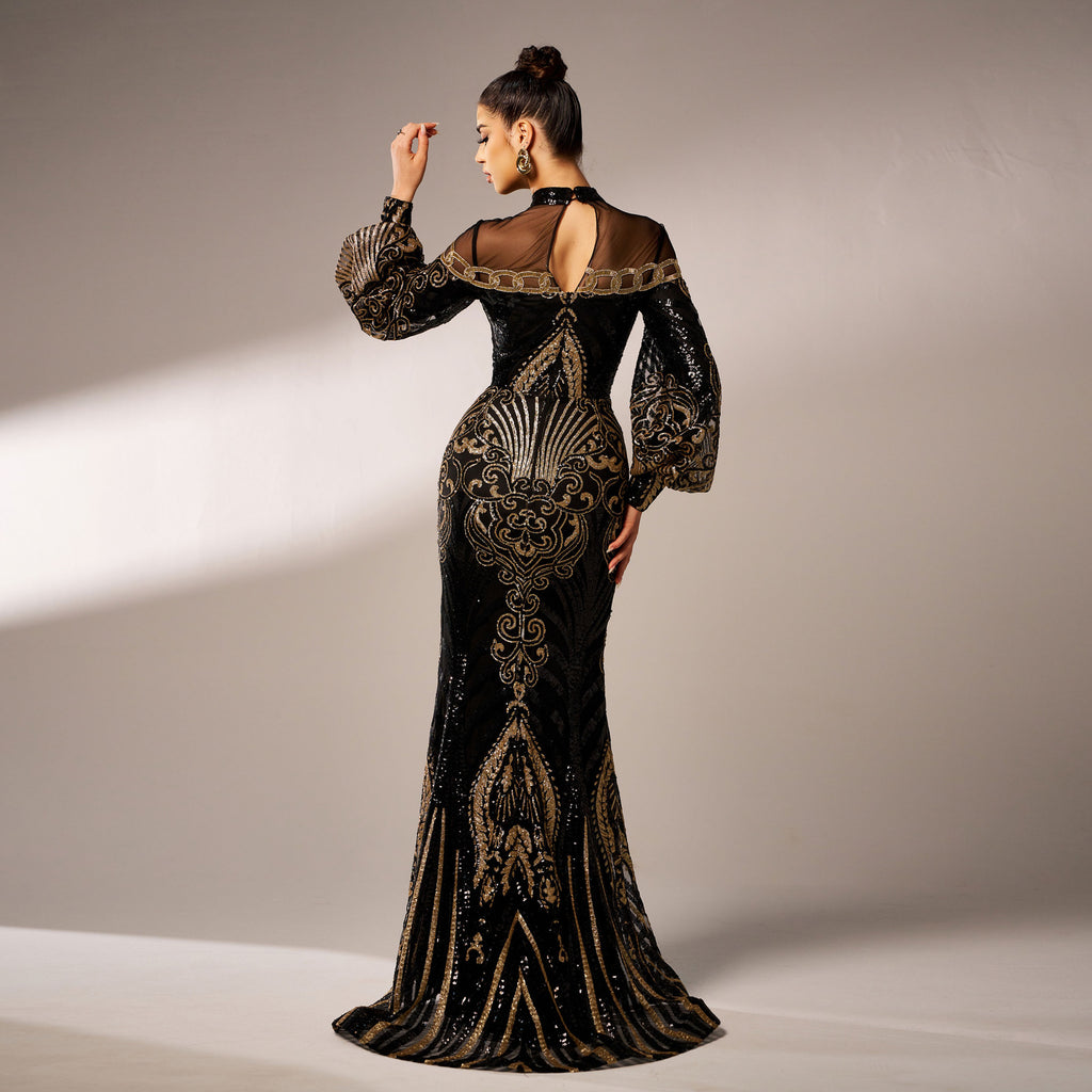 Sequin Mermaid Evening Dress | Elegant Women's Maxi Dress