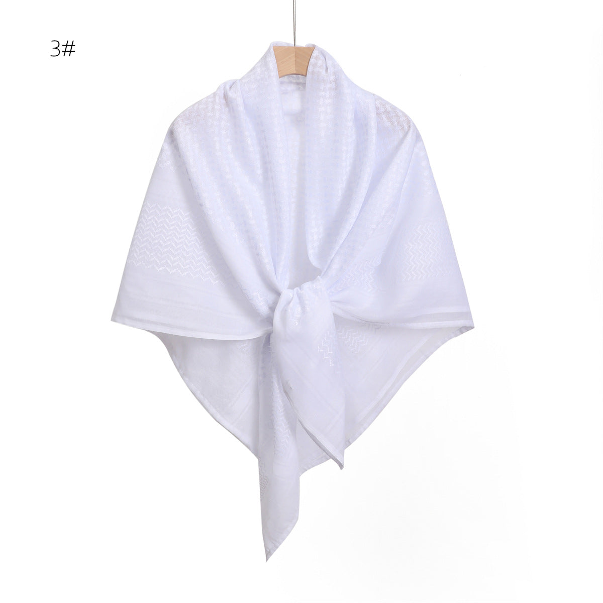 Men's Scarf Jacquard Wave Pattern Large Square Elegant