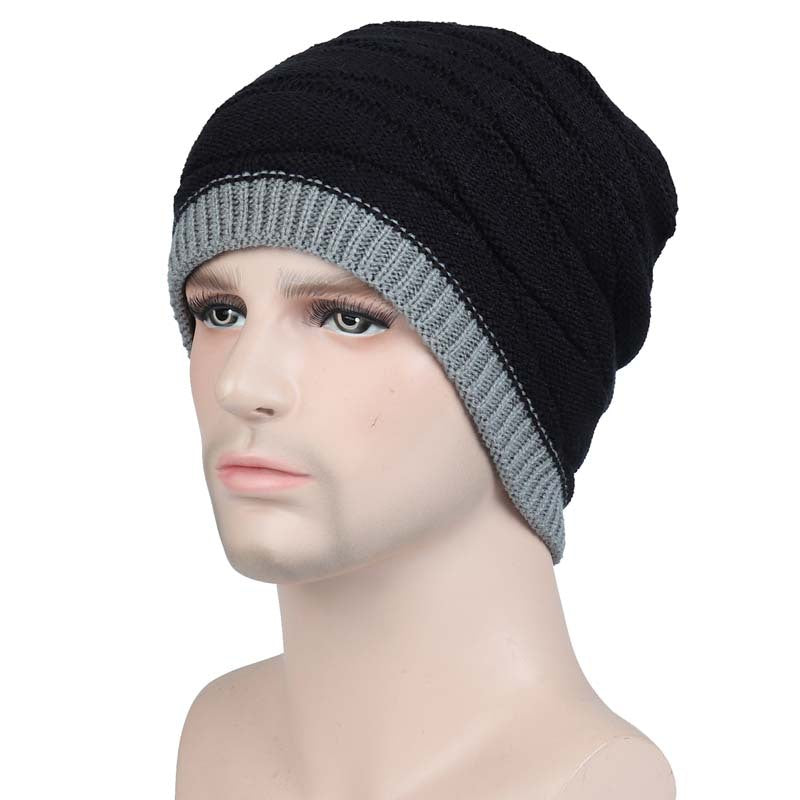 Men's Wool Hat Winter | Reversible | Warm Ski Beanie