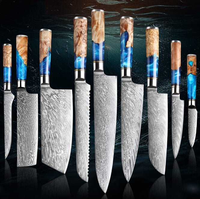 Professional Kitchen Knife Set | Chef Knife Cleaver Stainless Steel