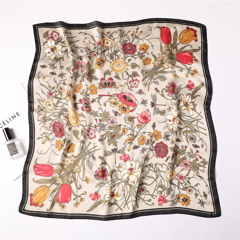 Damen Seidenschal elegant leicht dekorativ Mode Halstuch Stil