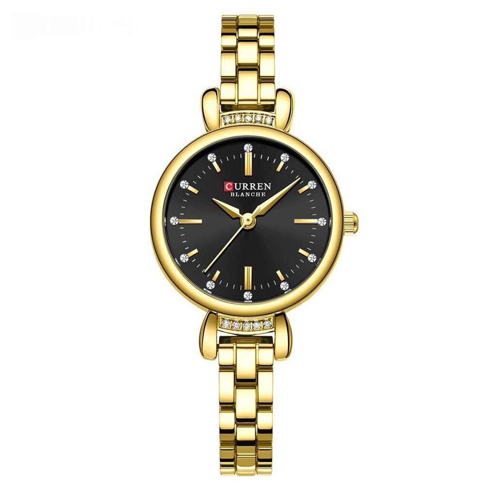 Women's Round Waterproof Wristwatch – Elegant Casual Watch