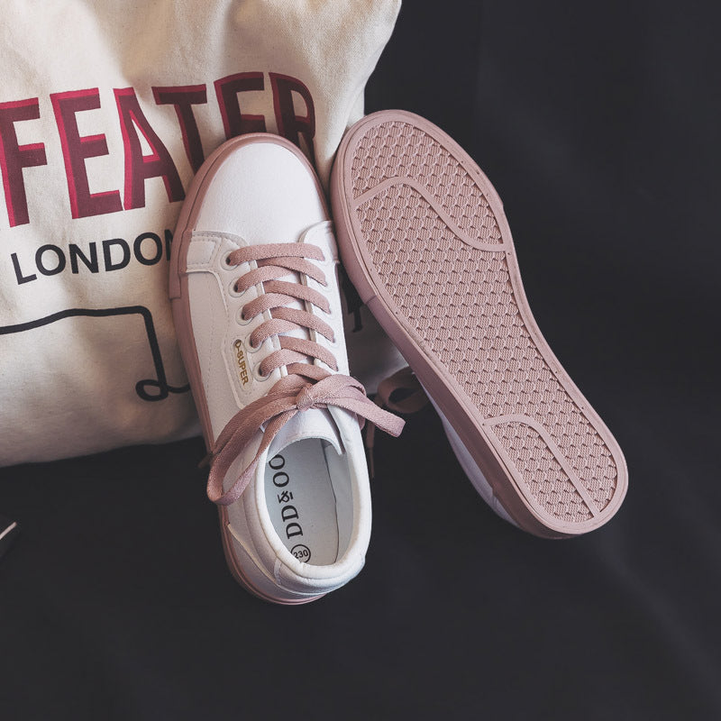 Damen Weiße Sneaker Hongkong Style | Modische Freizeitschuhe