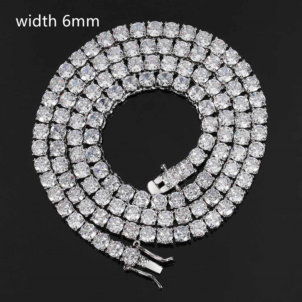 Men's Tennis Chain with Zircon - Hip-Hop Jewelry with Maximum Shine & Style