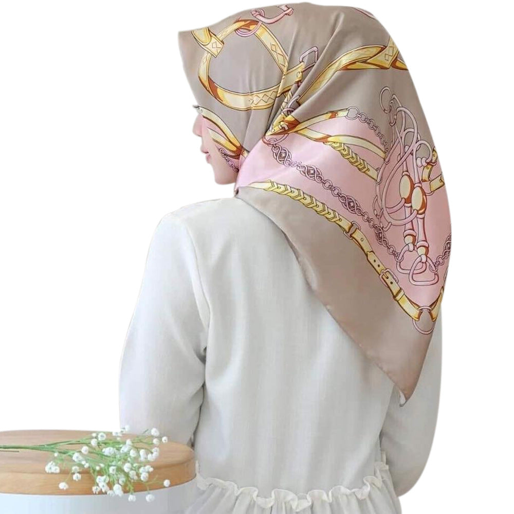 Ladies Large Headscarf Rayon Scarf Printed Elegant Versatile